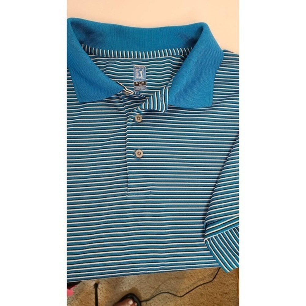 PGA‎ Tour Polo Striped Shirt Size XL/XG/TG
